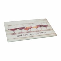 8" x 12" "Uncork and Unwind" Glass Cutting Board