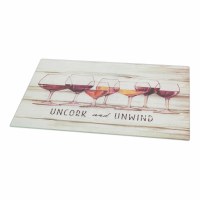 12" x 16" "Uncork and Unwind" Glass Cutting Board