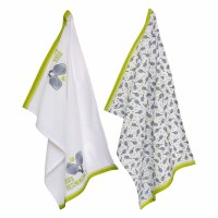 Set of Two 28" x 18" Pickleball Kitchen Towels