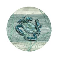 9" Round Northpoint Crab Melamine Salad Plate