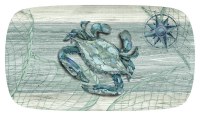 8" x 16" Northpoint Crab Melamine Appetizer Tray