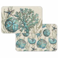 11" x 17" Crescent Beach Shells Reversible Placemat