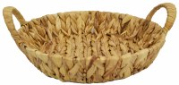 12" Round Natural Low Handle Basket