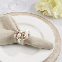 Natural Beads and Sea Shells Napkin Ring