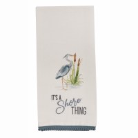 26" x 18" "It's a Shore Thing" Heron Kitchen Towel