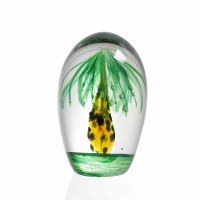 4" Glass Palm Tree Figurine