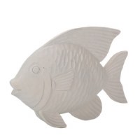 6" White Polyresin Fish Statue