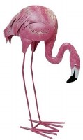 19" Head Down Pink Flamingo Statue