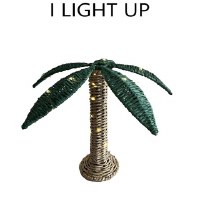 23" LED Woven Palm Tree Figurine