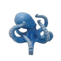 8" Blue Polyresin Octopus Figurine