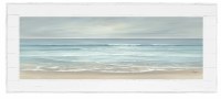 28" x 68" Morning Calm Coastal Canvas in a White Frame