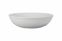 11" Round White Ceramic Bowl