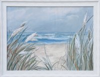 36" x 46" Sea Oats on the Beach Coastal Gel Framed Print