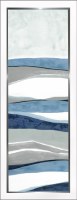 39' x 15" Blue Wavy Abstract 1 Gel Framed Print