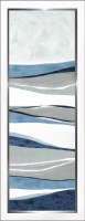 39' x 15" Blue Wavy Abstract 2 Gel Framed Print