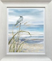 30" x 26" Songbird at the Beach 2 Coastal Gel Framed Print
