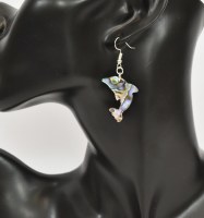 Paua Shell Dolphin Earrings