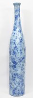 54" Two Toned Blue Ceramic Slim Floor Vase