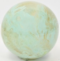 5" Aqua and Gold Vallarta Glass Orb