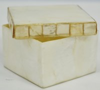 3" Sq White Capiz Box