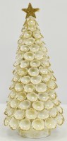 8" White and Gold Pearl and Shell Tree
