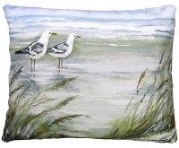 19" x 24" Seagulls on the Beach Decorative Pillow