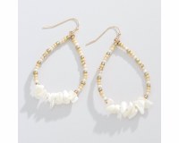 Mother of Pearl Bead Drop Earrings