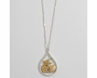 Silver and Gold Toned Sea Shells Necklace