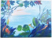 44" x 60" Leafy Bay View Wrapped Canvas