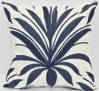 19" Sq Navy Monoeli Decorative Pillow