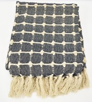 50" x 60" Blue and White Stripe Throw Blanket