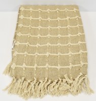 50" x 60" Taupe and Cream Stripe Throw Blanket