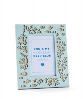 4" x 6" Light Blue Coral Fish Photo Frame