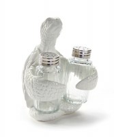 5" White Sea Turtle Polyresin Salt and Pepper Shakers