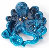 3" Blue Octopus Polyresin Magnet