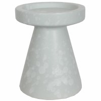 4" Two Toned White Ceramic Pillar Candleholder