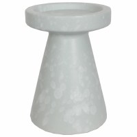 6" Two Toned White Ceramic Pillar Candleholder