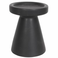 4" Black Ceramic Pillar Candleholder