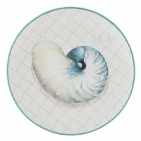 11" Round Nautilus Ocean View Ceramic Plate