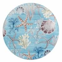 13" Round Beyond the Shore Ceramic Platter