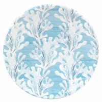 6" Round Blue Coral Ceramic Plate