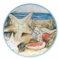11" Round Sea Coast Melamine Plate