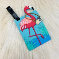 5" Flamingo Luggage Tag