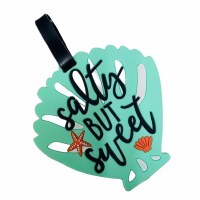 4" "Salty But Sweet" Scallop Shell Luggage Tag