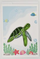 Green Sea Turtle Quilling Card