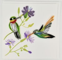 Hummingbirds Quilling Card