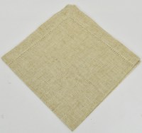 20" Sq Natural Hemstitch Cloth Napkin