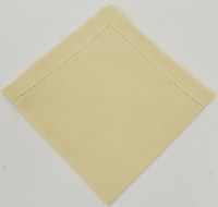 20" Sq Beige Hemstitch Cloth Napkin
