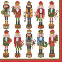 5" Square Nutcracker Parade Beverage Napkins