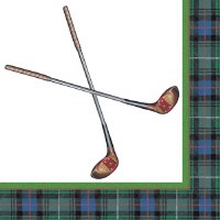 5" Square Golfing Beverage Napkiins